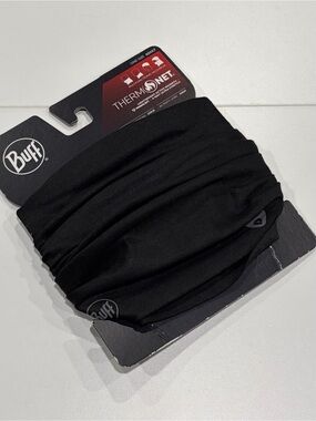 Buff ThermoNet Tube Black Adult Neckwear NWT Warm Lightweight Ski Snowboard